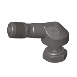 Motorcycle Clamp-In Valve Black