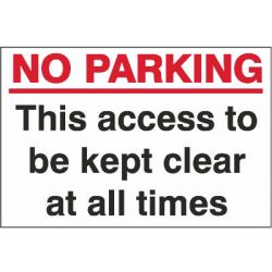 No Parking Keep Access Clear